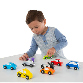Melissa & Doug racecar speeds through imaginative play with tactile appeal.