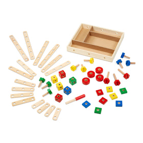 Melissa & Doug wooden crane pieces for building, supporting fine motor skills during play
