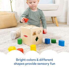 Durable wooden construction from Melissa & Doug ensures lasting toddler-friendly play.