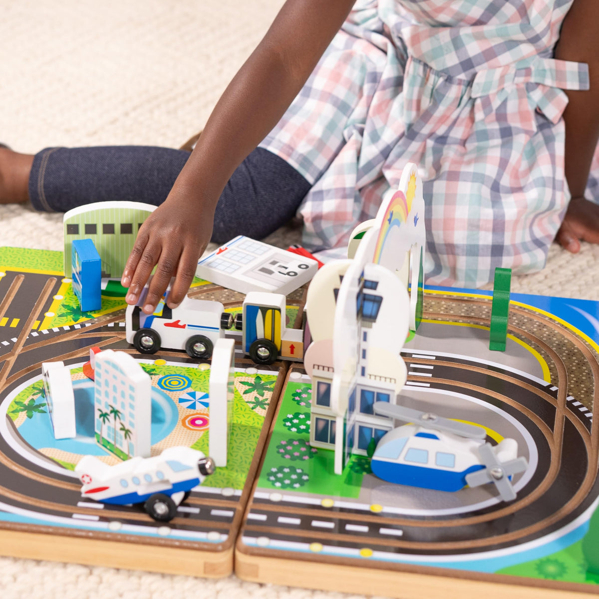 Melissa and Doug wooden helicopter sparks imaginative air rescue scenarios