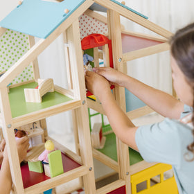 Melissa & Doug hi-rise dollhouse kitchen furniture for pretend meals