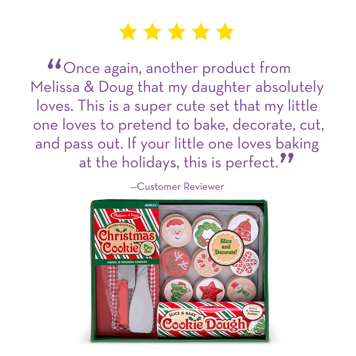 Melissa & Doug wooden knife for safe pretend slicing and motor fun