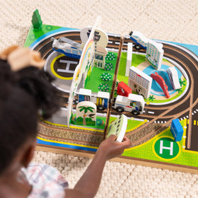 Melissa and Doug luggage cart invites sorting and pretend travel routines