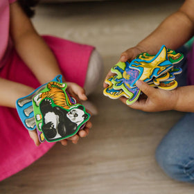 Melissa & Doug magnets showcase redesigned colorful pictures to attract children.