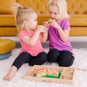 Melissa & Doug pizza slices invite pretend cooking and sharing with friends