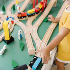 Melissa & Doug Magnetic-Tipped Crane offers interactive cargo handling play.