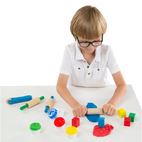 Melissa & Doug wooden stamping cubes encourage fine motor skills and color exploration