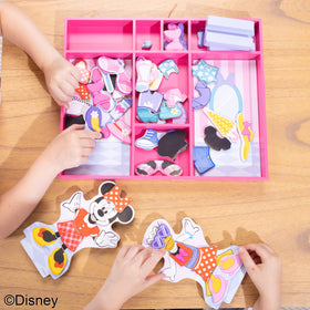 Melissa & Doug wooden storage tray keeps pieces neatly organized after play.