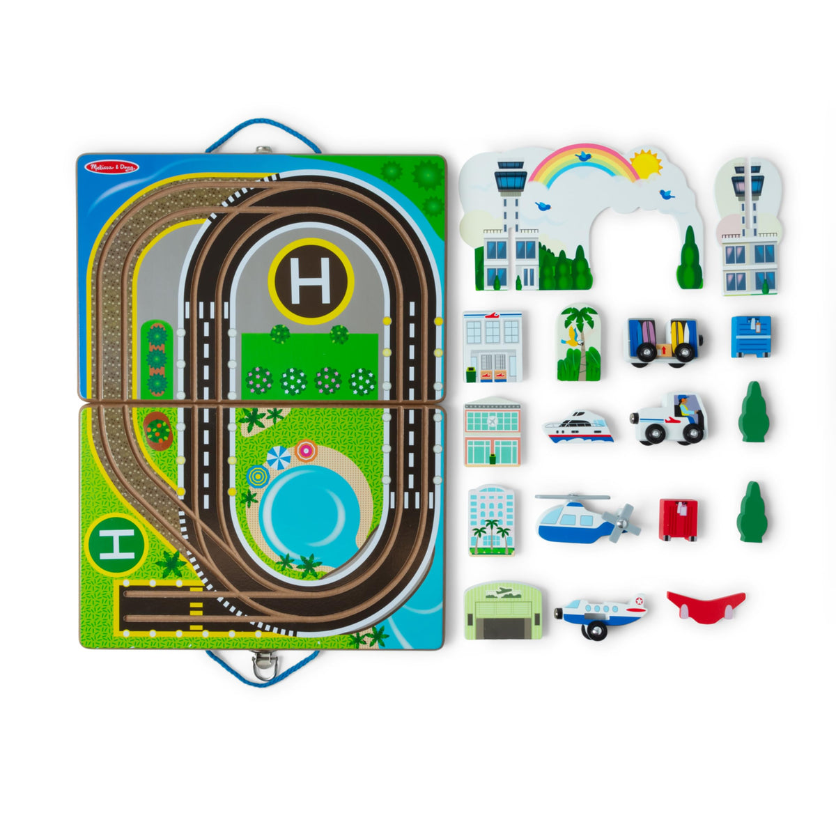 Melissa and Doug wooden truck for role-play adventures and airport logistics