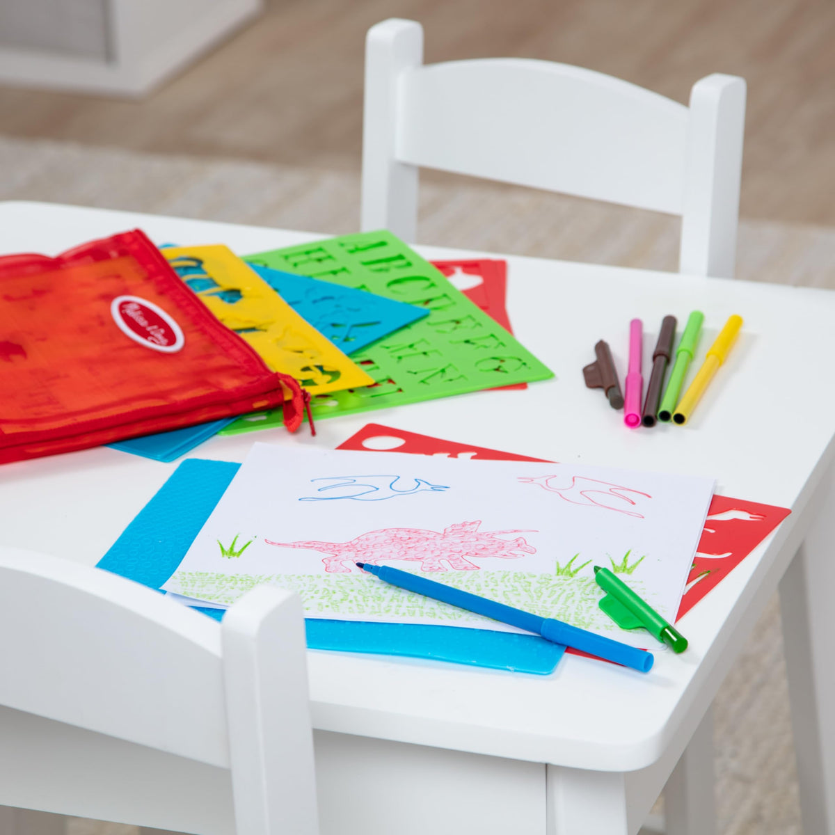 Melissa & Doug Created by Me zippered storage pouch keeps supplies organized.