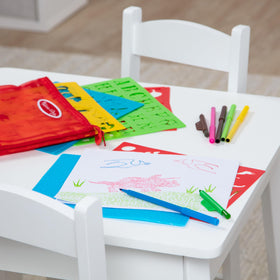 Melissa & Doug Created by Me zippered storage pouch keeps supplies organized.