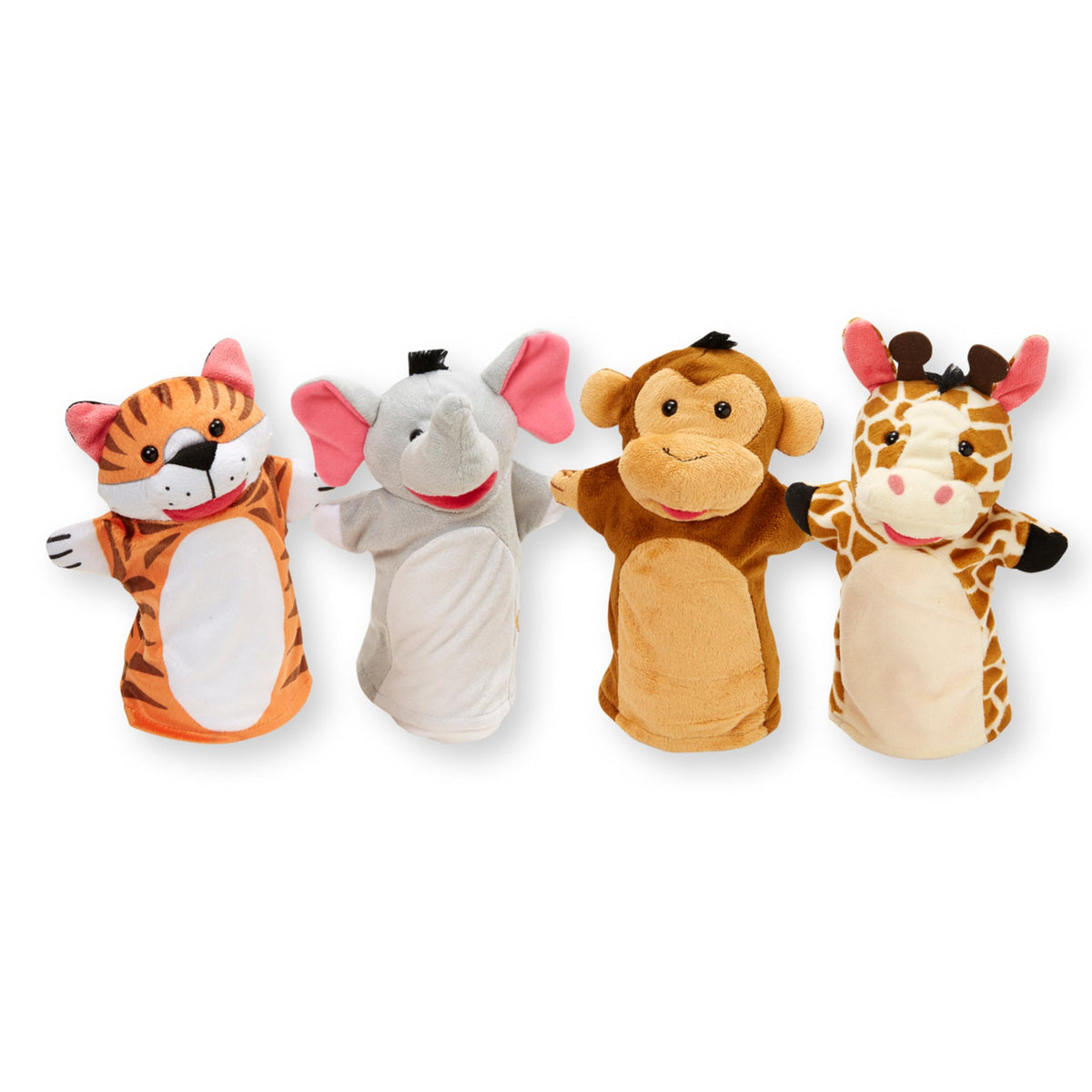 Melissa & Doug Zoo Friends Hand Puppets pack cover; ideal for imaginative play with kids