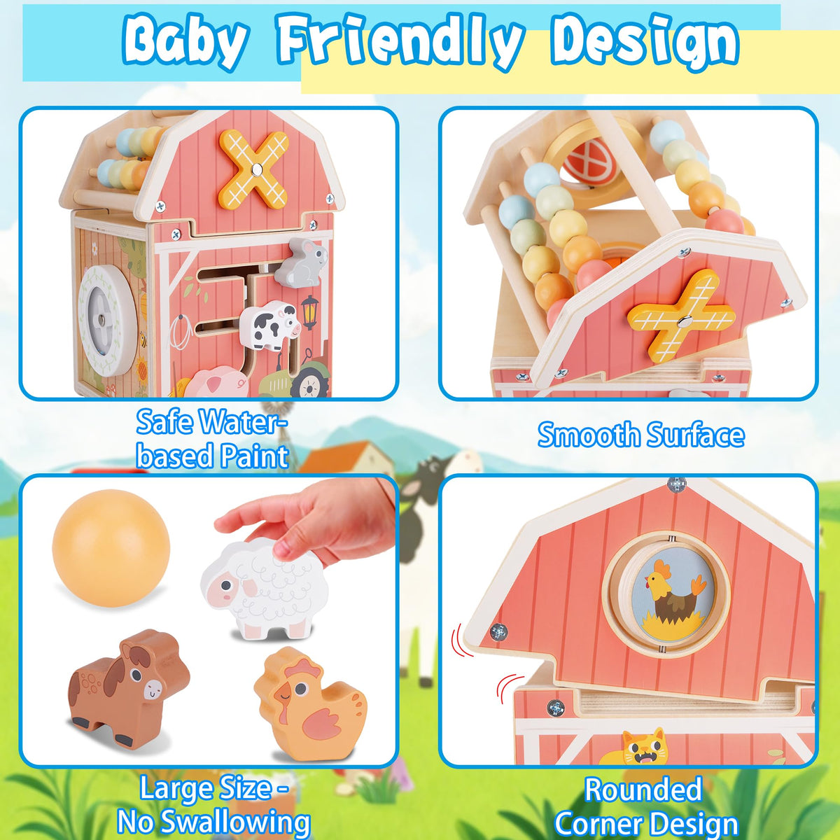 Melofaver animal blocks support grasping skills and early shape recognition.