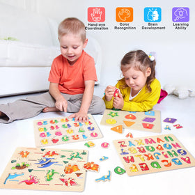 Melofaver peg puzzles ABC promote early literacy and alphabet familiarity
