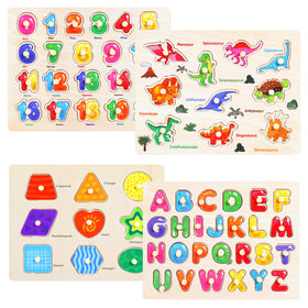 Melofaver Montessori peg puzzles shapes boost shape recognition and fine motor skills