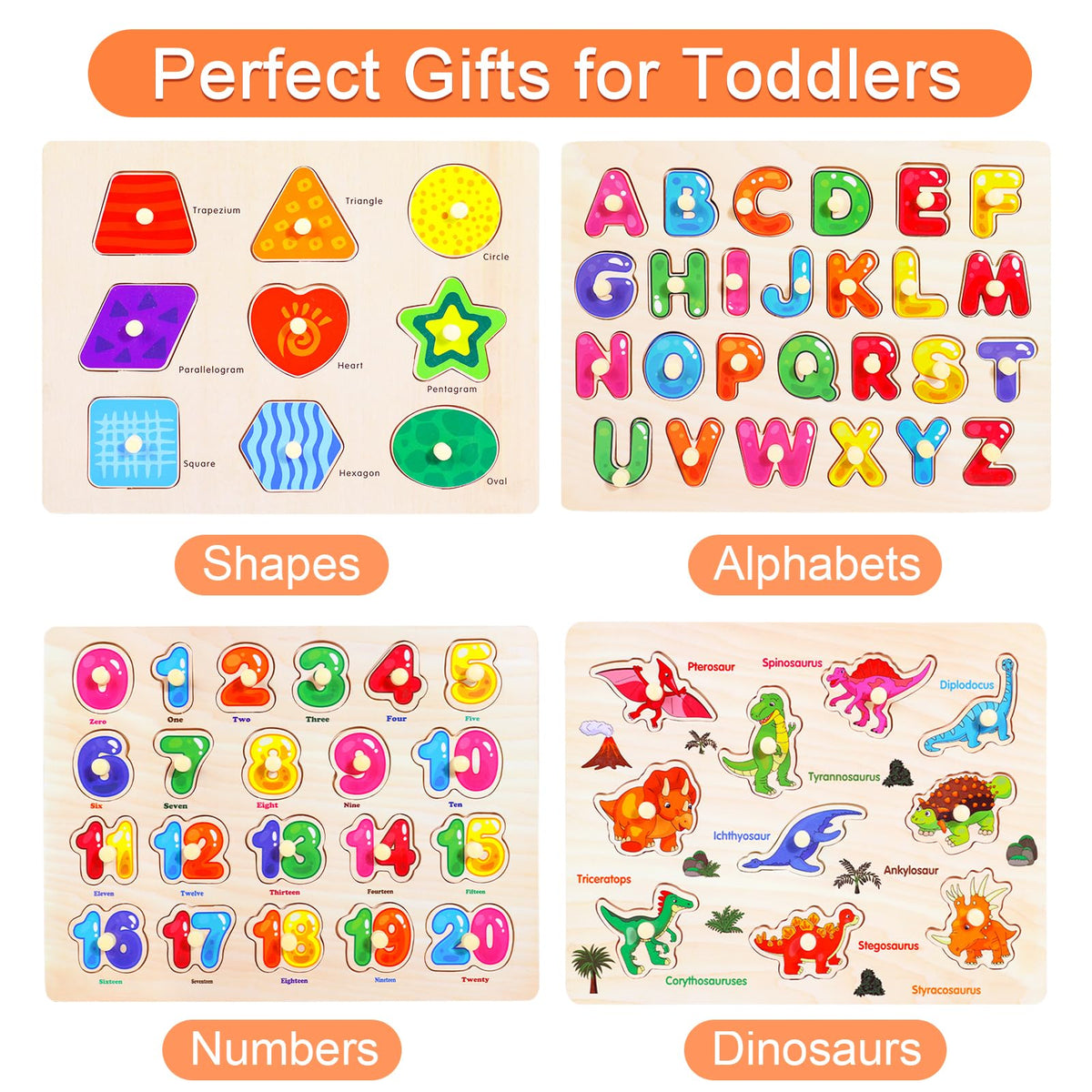 Melofaver wooden puzzle set box keeps pieces organized for easy storage