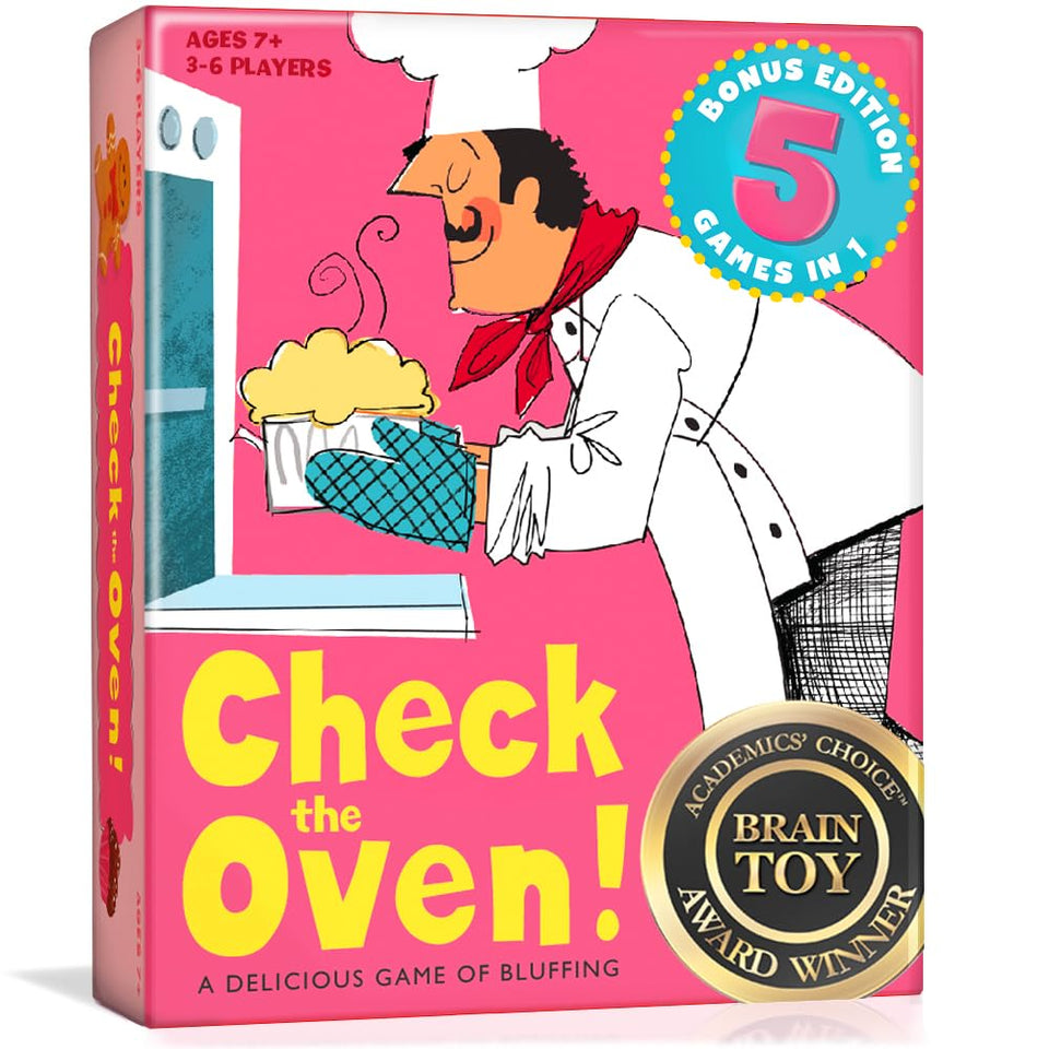 Melon Rind Check The Oven card game with colorful bakery-themed cards for math play.