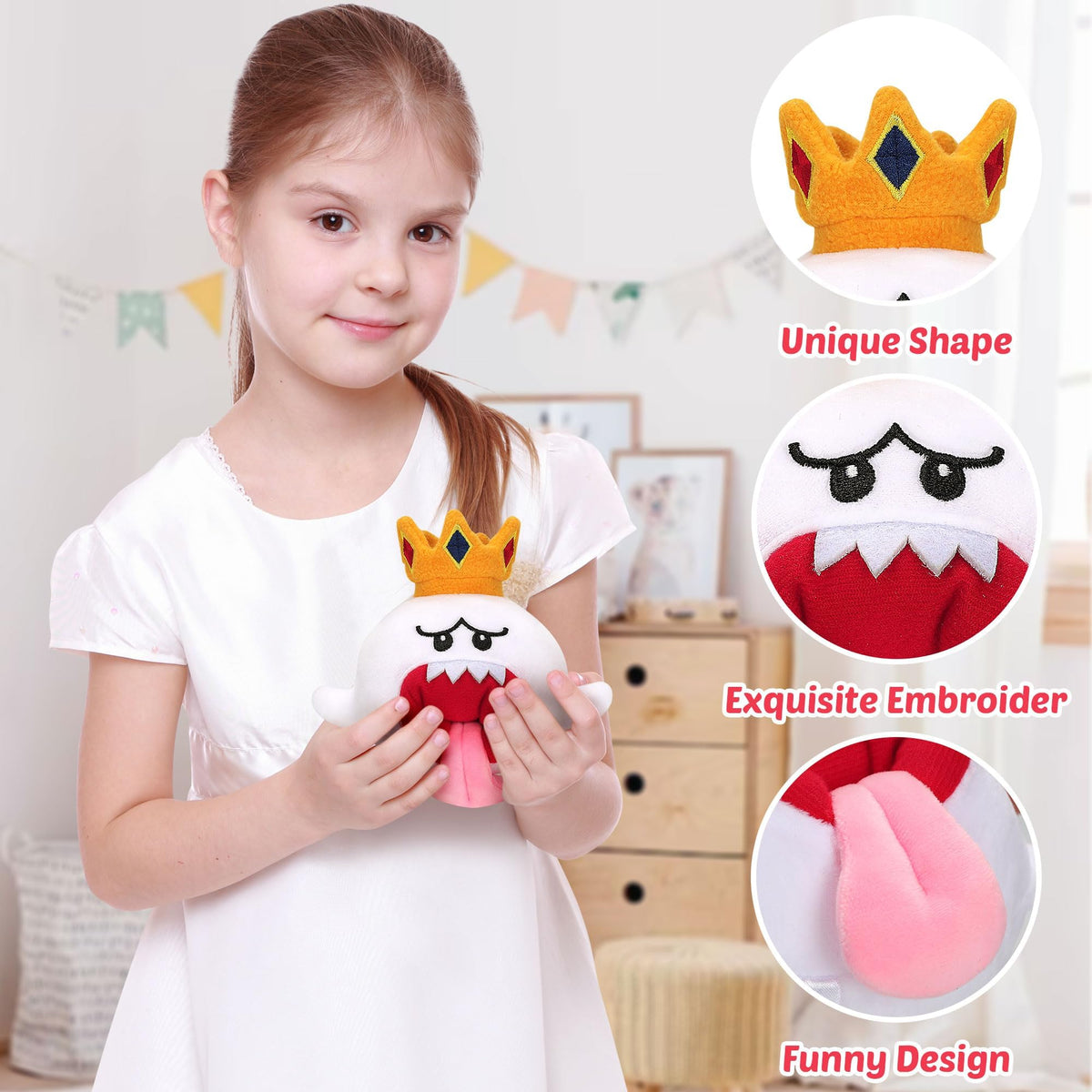 Memall cute anime plush 7inch size is easy for kids to hold.