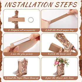 Memorywuu cowboy boots centerpiece kit offers versatile decor for multiple occasions.