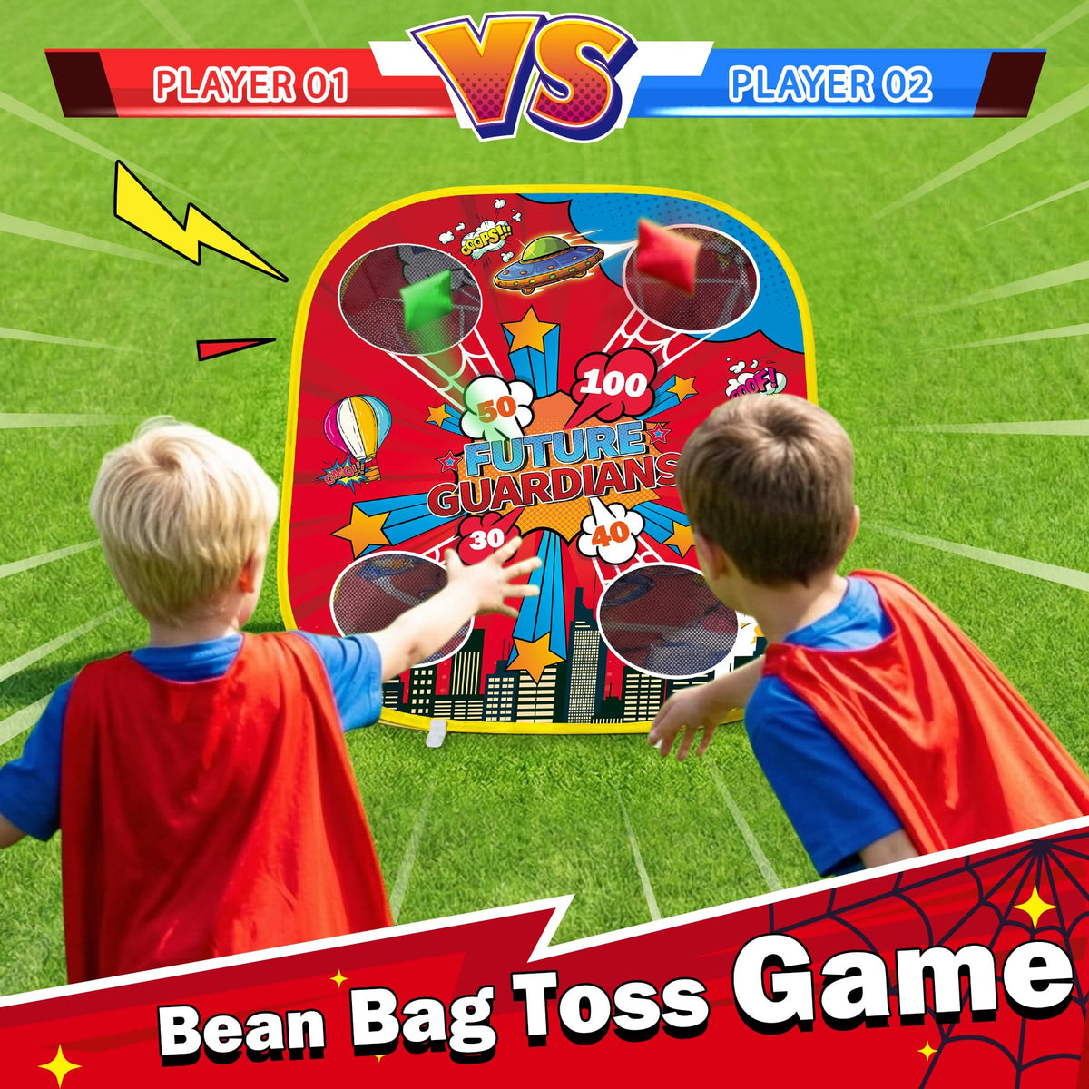 MENG YANG Spider Bean Bag Toss Hole Board helps kids aim and count.