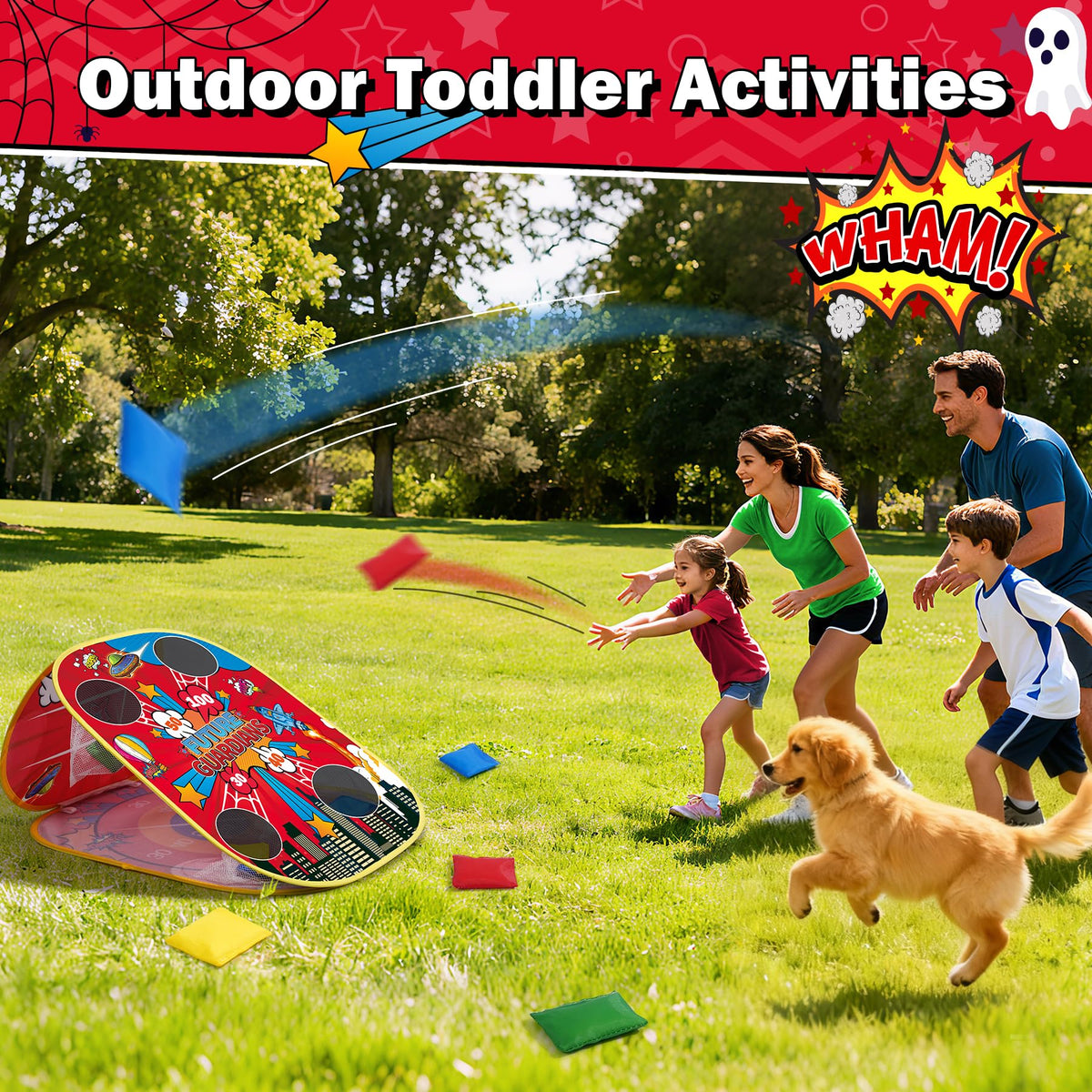 MENG YANG Spider Bean Bag Toss Tic-Tac-Toe encourages strategic, cooperative games.