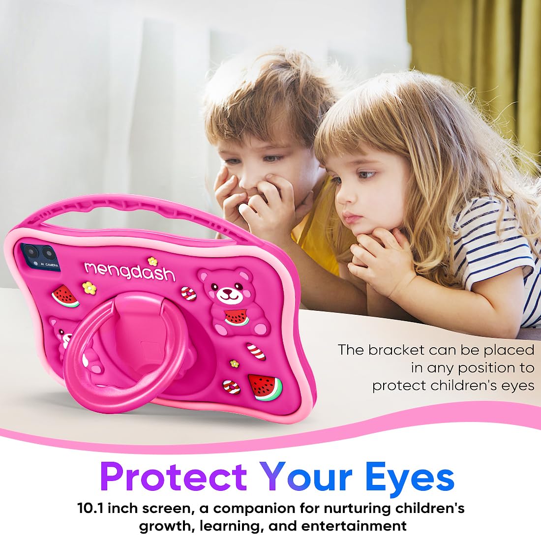 MengDash Kids Tablet with child-friendly case for safe handling