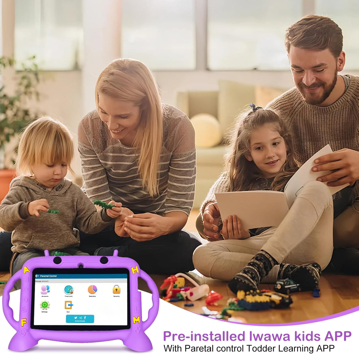 MengDash Kids Tablet battery life indicator, shows long play sessions