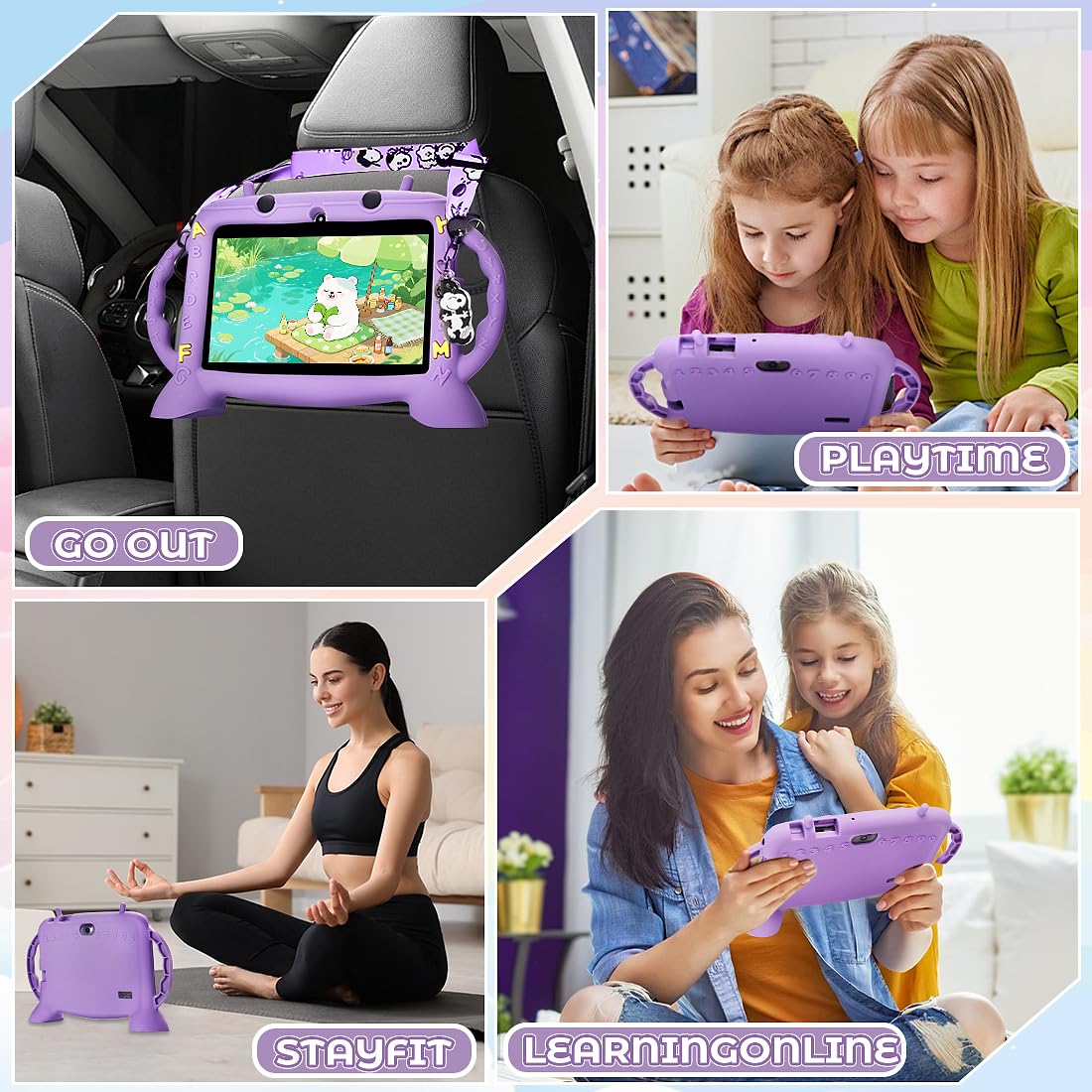 MengDash Kids Tablet parental controls UI, easy profile setup for safe use