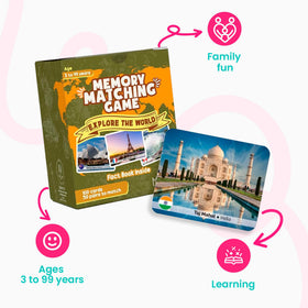 Menique Explore the World landmark card featuring Great Wall for memory practice