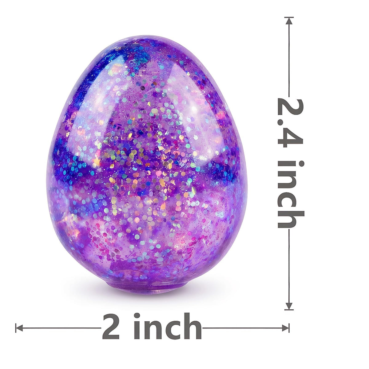 Menzcci soft, non-toxic squishy eggs safe for little hands and repeated squeezing.