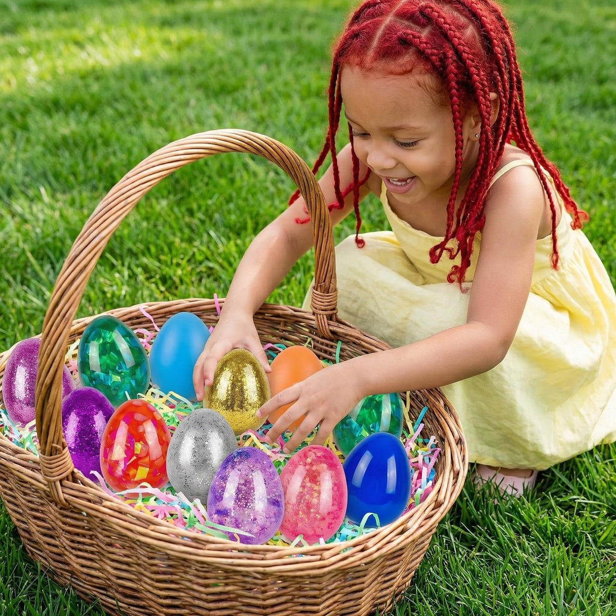 Menzcci 12 vivid colors set elevates Easter decor and kid-friendly playtime.