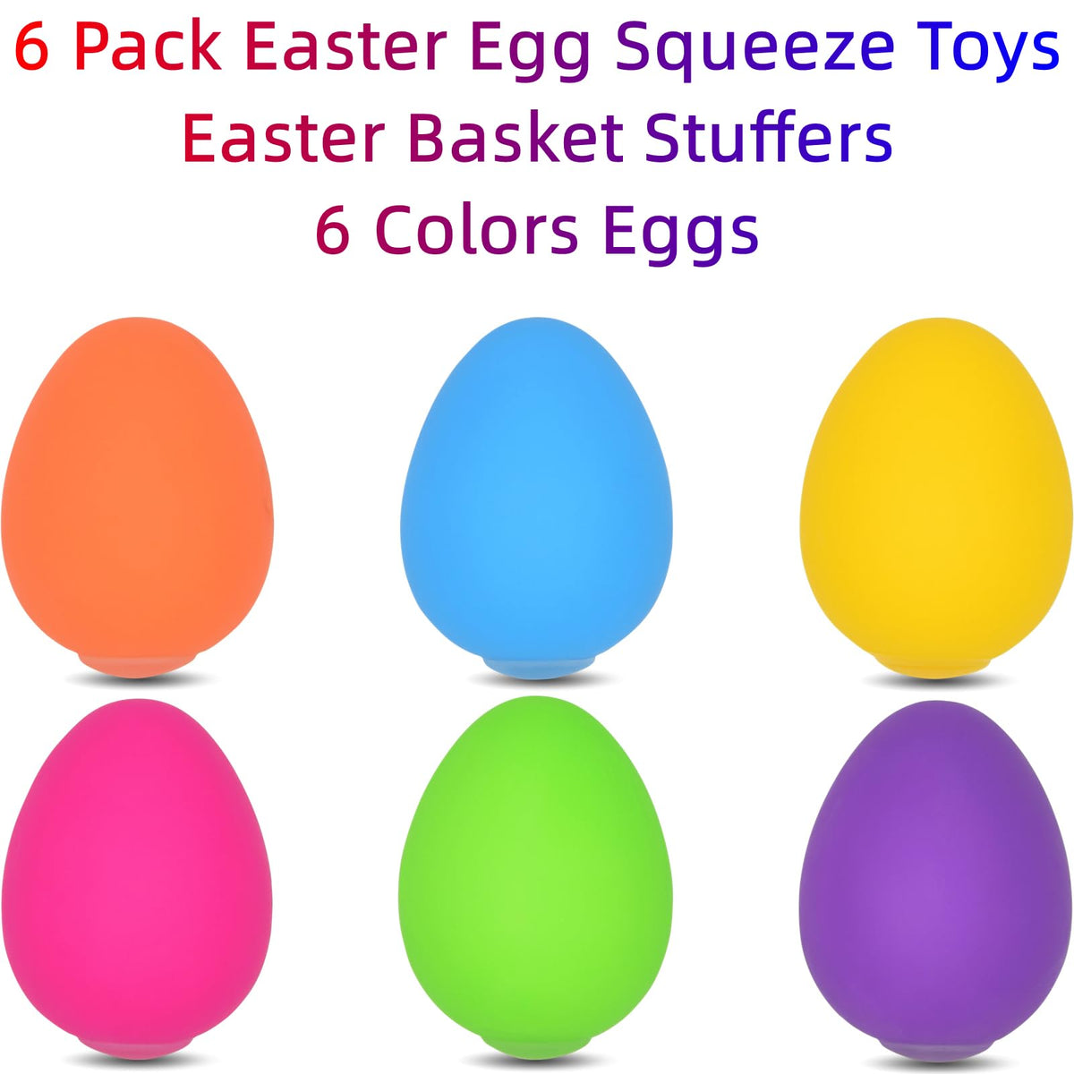 Menzcci squishy egg toy six colors provides safe sensory play for kids