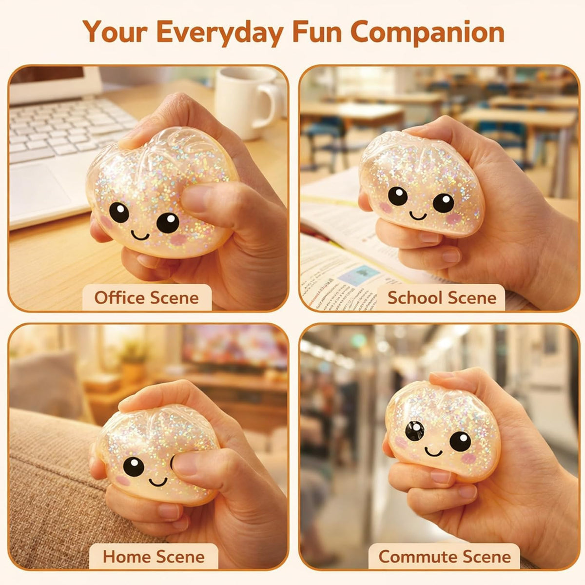 MEOAKJ dumpling squeeze toy colorful colors for versatile gifting