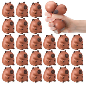 Meooeck 24-capybara-stress-balls-pack on desk for stress relief and decoration.