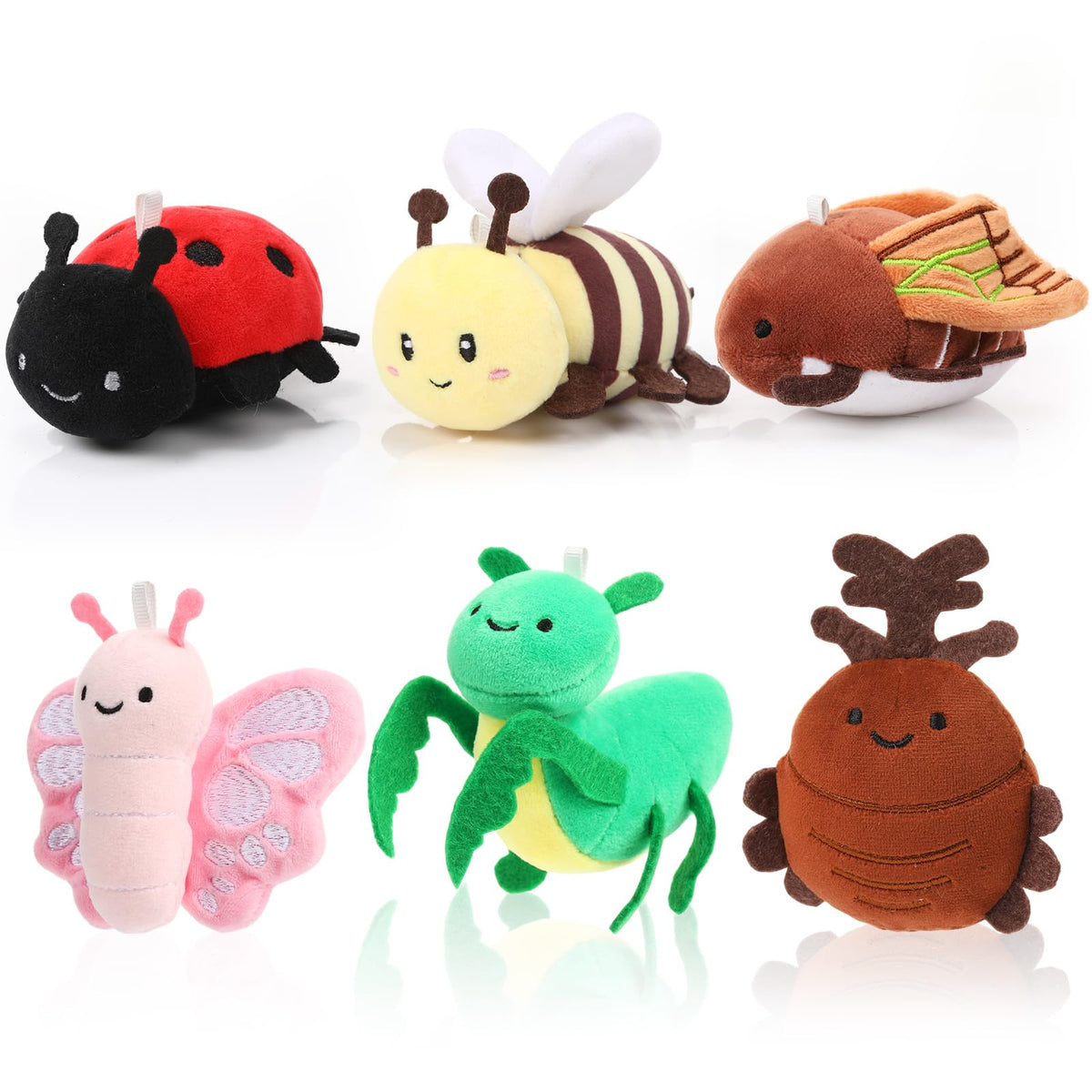 Meooeck insect plush beetle for backpack decor and kid-friendly fun.