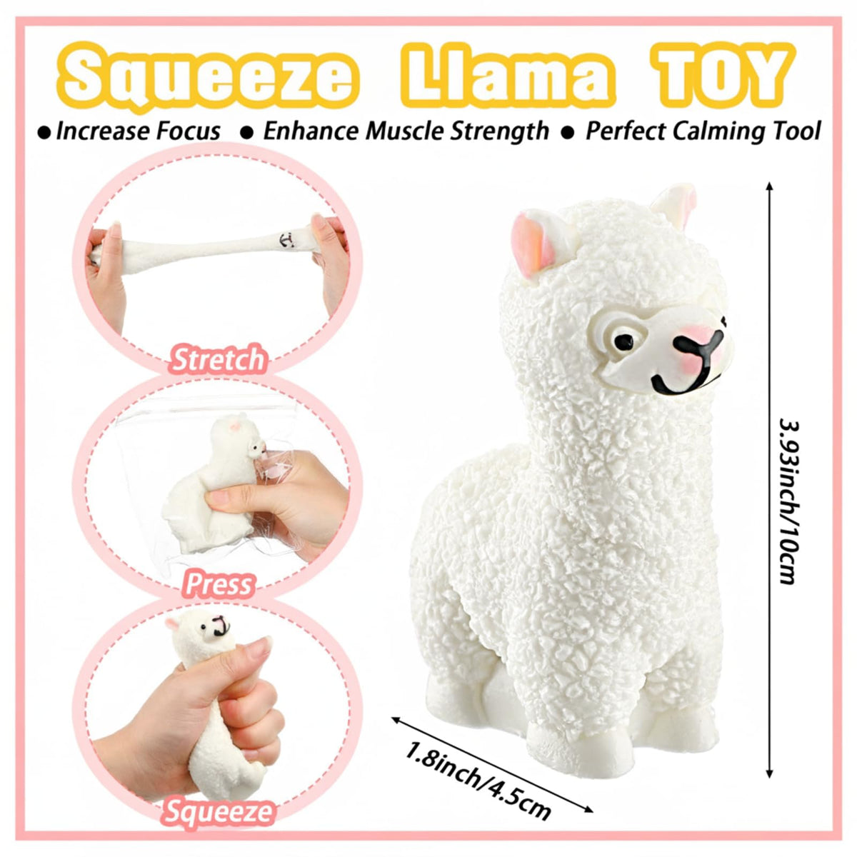 Meooeck alpaca stress ball packaging highlights twelve-piece set for events