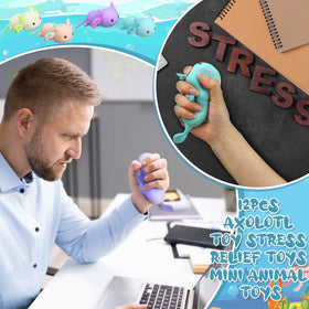 Meooeck handheld axolotl stress ball for focused fidgeting