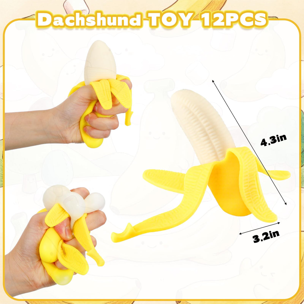 Meooeck banana fidget toy on desk promotes calm during tasks