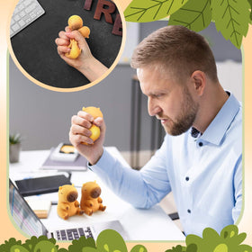 Meooeck capybara squeeze toy, pocket-friendly handheld size for on-the-go stress relief.