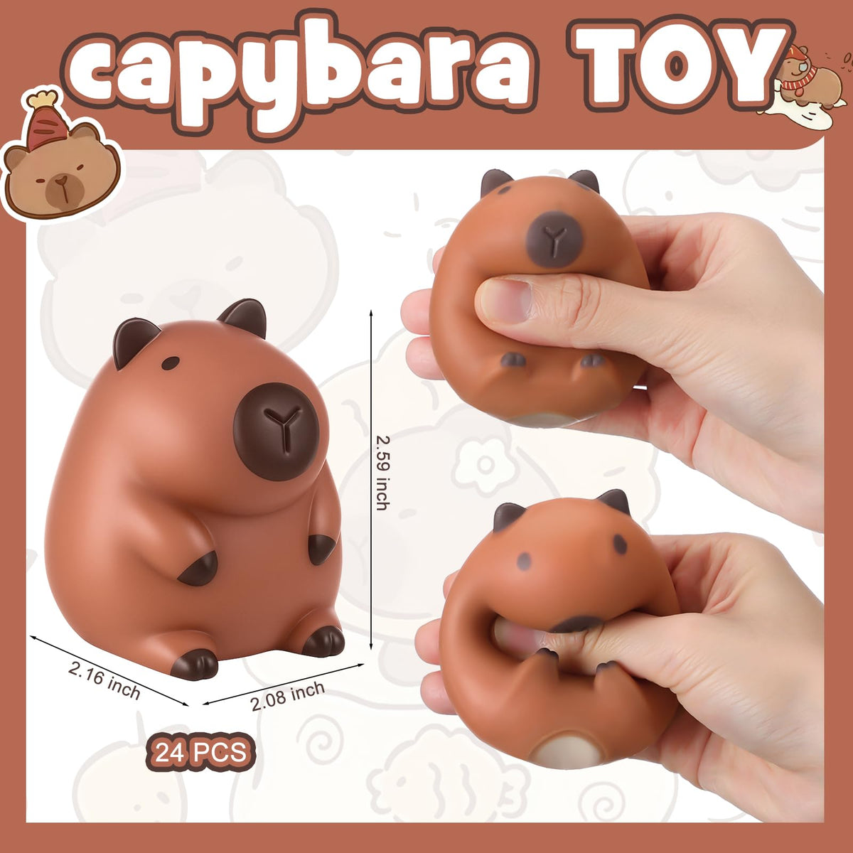 Meooeck capybara-stress-ball on desk ready for quick focus breaks at work.