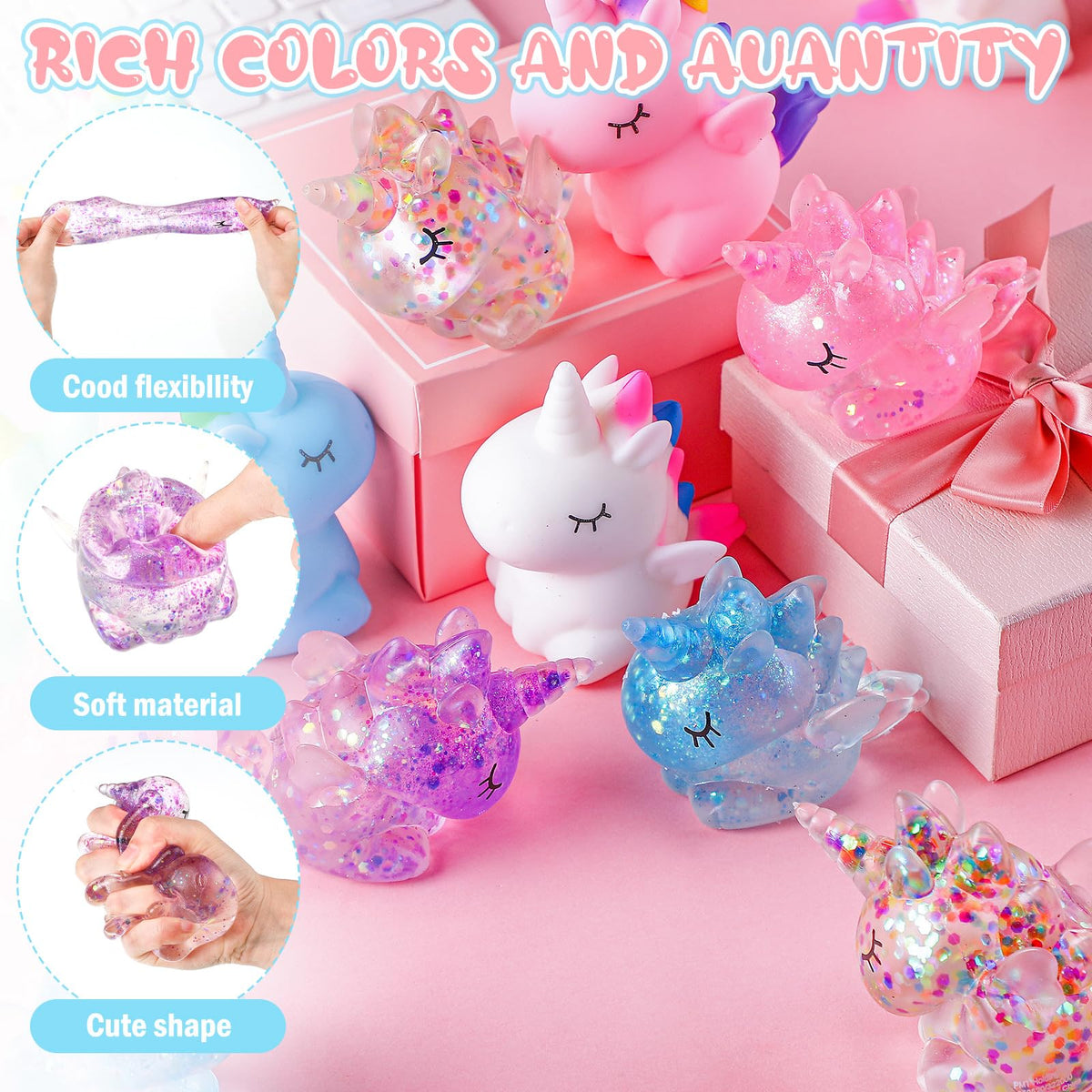 Meooeck colorful unicorn fidget enhances focus during study or meetings.