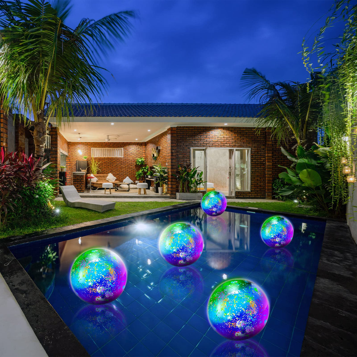 Meooeck disco-style LED ball creates dramatic glow on water