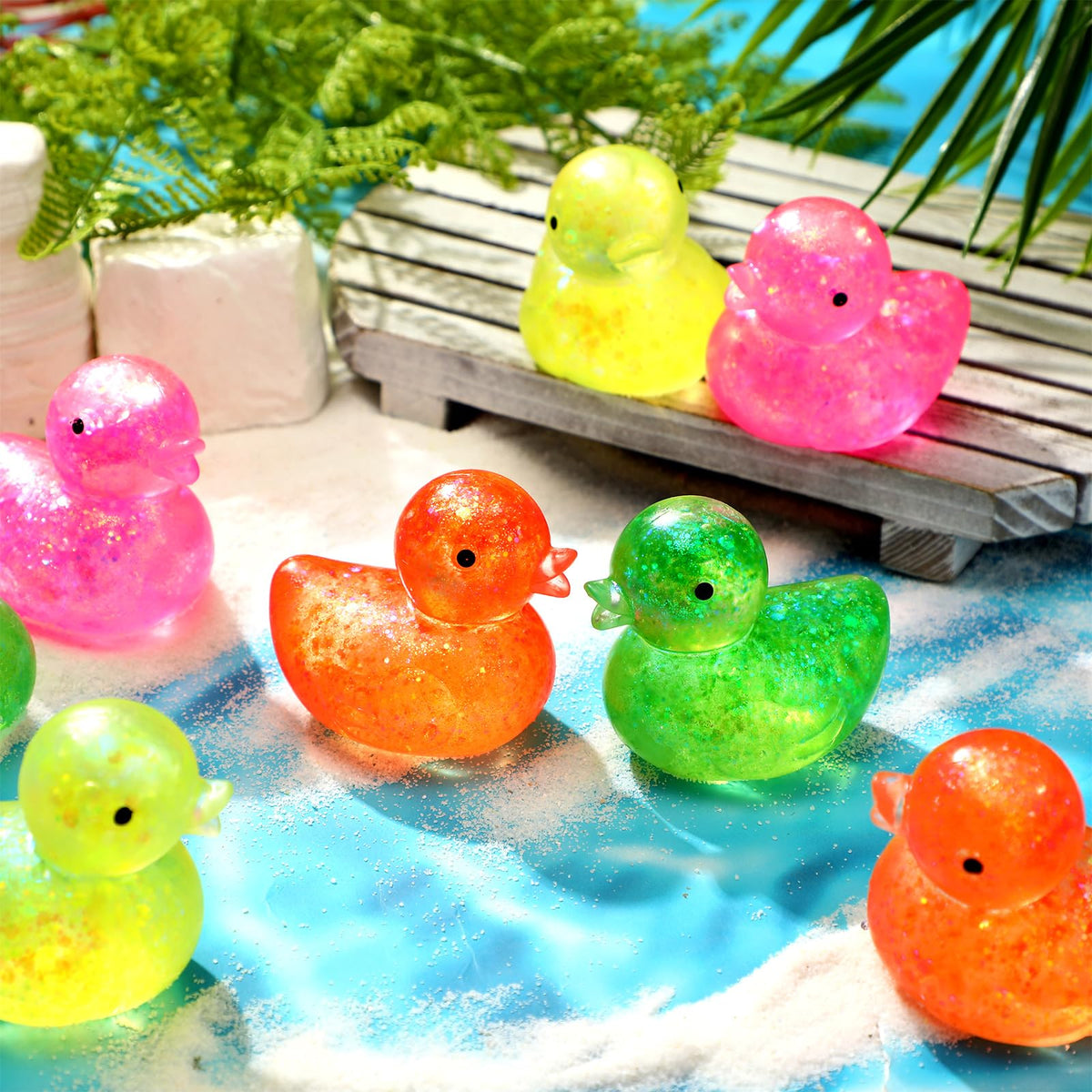 Meooeck duck stress relief toy with vibrant color variety