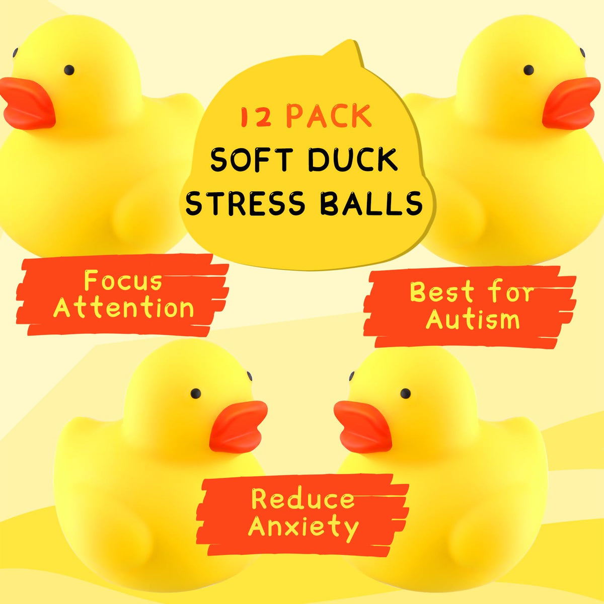 Meooeck duck stress reliever at desk, ideal office fidget accessory.
