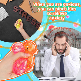 Meooeck duck stress relief toy, compact handheld size for easy squeezing