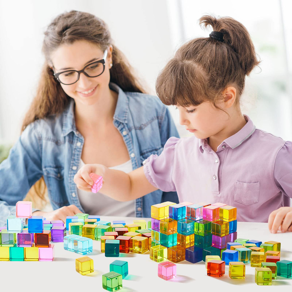 Meooeck educational cubes help explore colors and numbers through play