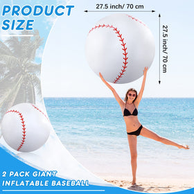 Meooeck giant baseball balls withstand outdoor use for pool and beach play.