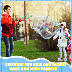 Meooeck bubble wands with two handles for big bubbles