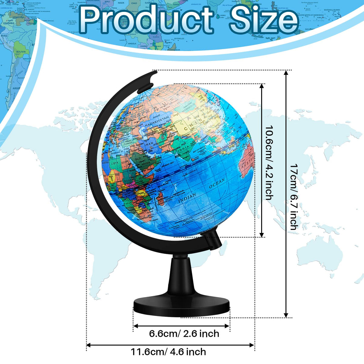 Meooeck globe stand anti-slip base keeps globes stable during group activities.