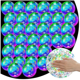 Meooeck glow beach ball with confetti for vibrant pool parties